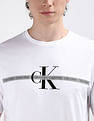 Calvin Klein Brand Print Cotton T-Shirt