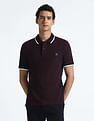 Flying Machine Contrast Panel Pique Polo Shirt