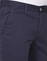 AD by Arvind Slim Fit Flat Front Solid Casual Chinos