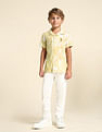 U.S. Polo Assn. Kids Boys Floral Printed Regular Fit Shirt
