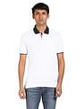 AD by Arvind Cotton Solid Polo Shirt