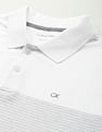 Calvin Klein Engineered Horizontal Stripe Liquid Polo Shirt