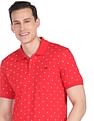 AD by Arvind Cotton Geometrical Print Polo Shirt