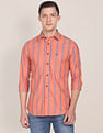 U.S. Polo Assn. Vertical Stripe Pinpoint Oxford Casual Shirt