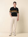 U.S. Polo Assn. Horizontal Striped Modern Monochrome Polo Shirt