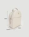 Tommy Hilfiger Solid Beige PU Backpacks