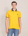 U.S. Polo Assn. Striped Collar Slim Fit Polo Shirt