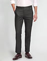 Arrow Hudson Tailored Regular Fit Dobby Formal Trousers