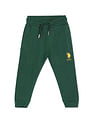 U.S. Polo Assn. Kids Elasticised Waist Solid Track Pants