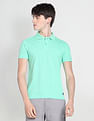 Flying Machine Solid Cotton Pique Polo Shirt