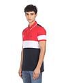 AD by Arvind Cotton Panelled Colour Block Polo Shirt