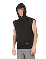 Calvin Klein Jeans Men Black Monogram Badge Sleeveless Hooded Sweatshirt