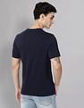 AD by Arvind Typographic Print Cotton T-Shirt