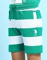 U.S. Polo Assn. Kids Boys Horizontal Striped Regular Fit Shorts