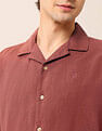 U.S. Polo Assn. Denim Co. Solid Relaxed Fit Cuban Shirt