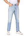 Tommy Hilfiger Men Blue Ryan Regular Straight Fit Distressed Jeans