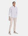 U.S. Polo Assn. Vertical Stripe Button Down Collar Linen Casual Shirt