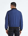 Flying Machine Stand Collar Solid Bomber Jacket