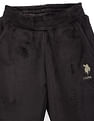 U.S. Polo Assn. Kids Boys Textured Mid Rise Track Pants