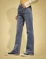 Flying Machine Women Bootcut Stretchable Acidwash Jeans
