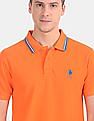 U.S. Polo Assn. Orange Solid Pique Polo Shirt