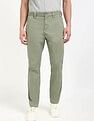 Tommy Hilfiger Kids Green Solid Trousers for Fresh Look