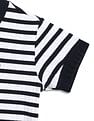 Tommy Hilfiger Kids Girls Striped Slim-Fit Cotton T-Shirt