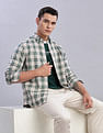 Tommy Hilfiger Checked Regular Fit Plain Woven Shirt