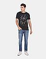 Flying Machine Crew Neck Graphic Print T-Shirt