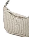 Tommy Hilfiger Quilted Beige Pu Shoulder Bag