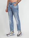Flying Machine Stone Wash Slash Slim Tapered Jeans