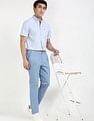 Tommy Hilfiger Kids Blue Solid Trousers for Smart Casual