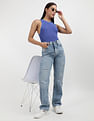 Calvin Klein High Rise Straight Fit Jeans