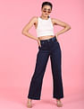 Flying Machine Women High Rise Stone Wash Straight Fit Jeans