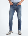 Flying Machine Mid Rise Slash Slim Tapered Jeans