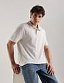Calvin Klein Jeans Solid Regular-Fit Cotton Polo T-Shirt
