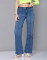 Flying Machine Women Bootcut Fit Stone Wash Jeans