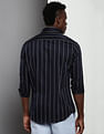 Calvin Klein Sateen Vertical Stripe Slim Shirt
