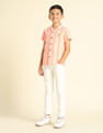 U.S. Polo Assn. Kids Boys Vertical Striped Cuban Shirt