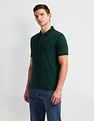 Arrow Newyork Stripe Collar Solid Polo Shirt