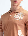 Flying Machine Brand Printed Pattern Relaxed Fit Polo Shirt