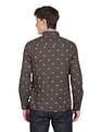 Flying Machine Spread Collar Geometric Print Shirt