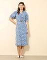 U.S. Polo Assn. Women Schiffli Midi Shirt Dress