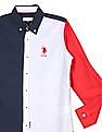 U.S. Polo Assn. Kids Boys Button Down Collar Logo Shirt