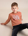 U.S. Polo Assn. Kids Brand Printed Regular Fit Sweatshirt