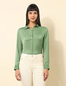 U.S. Polo Assn. Women Satin Solid Shirt
