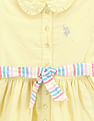 U.S. Polo Assn. Kids Girls Peter Pan Collar Oxford Dress