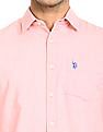 U.S. Polo Assn. Rounded Cuff Solid Casual Shirt