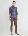 Arrow Sports Twill Grid Tattersall Check Shirt