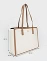 Tommy Hilfiger Solid Brown Pu Tote Bag